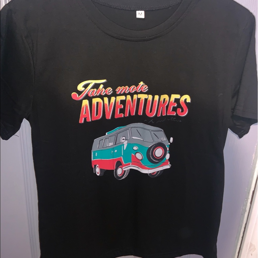 Romwe “Take Mote Aventures” Black tee!